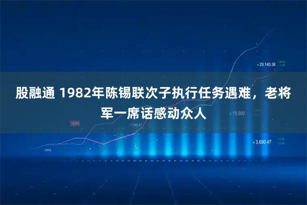 股融通 1982年陈锡联次子执行任务遇难，老将军一席话感动众人